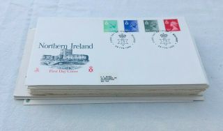 Job Lot X 28 First Day Covers Northern Island Definitive Issues 1971 - 1987 Fdc279