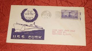 Wwii Uss Cusk Submarine Keel Laid 1944 Electric Boat Co.  Groton Ct