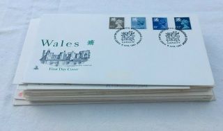 Job Lot X 27 First Day Covers Wales Regional Definitive Issues 1971 - 1986 Fdc 278