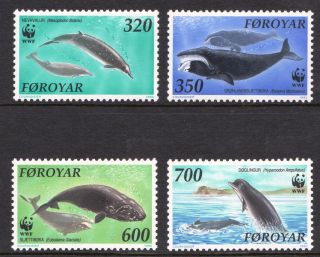 Faroe Islands 1990 World Wildlife Whales - Mnh Set Of 4 - Cat £12 - (146)