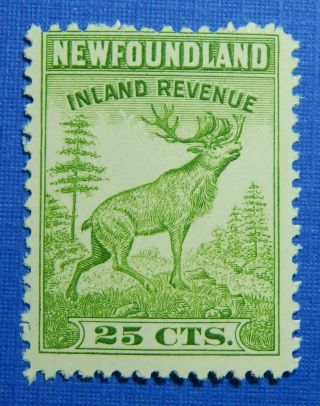 1942 25c Canada Newfoundland Revenue Vd Nfr38 B 28a Nh Cs31648
