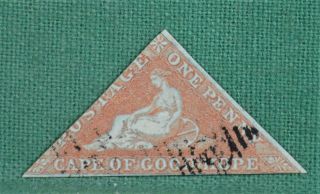 Cape Of Good Hope Triangle South Africa Stamp 1d Sg3 (b2)