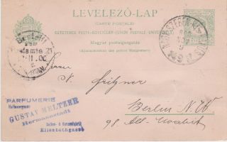 Hungary - 1900 Railway Ambulant Nagy - Szeben - Kis - Aapus Cover To Berlin,  Germany