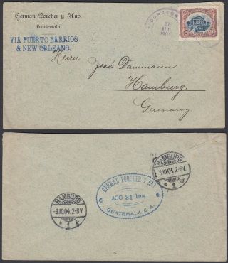 Guatemala 1904 - Cover To Hamburg - Germany. .  (6g - 18623) Mv - 2217