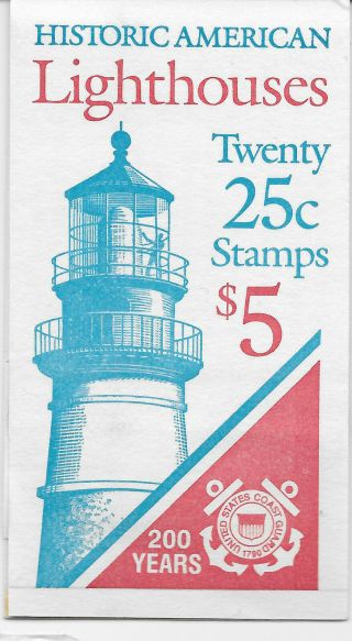 Scott 2474a Us Booklet Lighthouses 20 X 25 Cent Nh