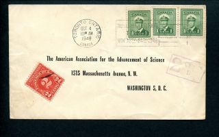 Lot 65121 Canada King George V1 Cover With Us Postage Due