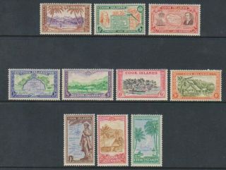 Cook Islands - 1949,  1/2d - 3s Complete Set - Mnh - Sg 150/9