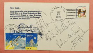 1981 Crew Signed Sts - 2 Columbia Launch 1976 Shuttle Rollout Combo