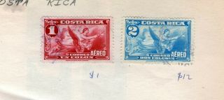 Scarce Set Of High Value Airmails From Costa Rica (- Hinged)