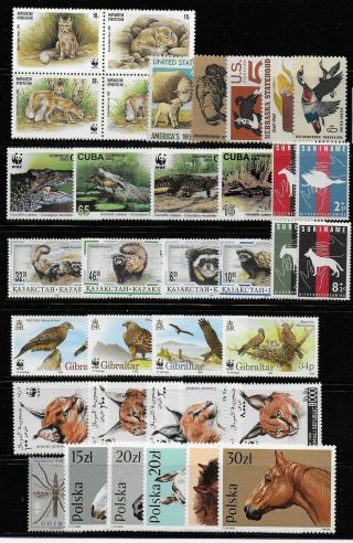 Different Countries 1962 - 2003 Fauna Mnh - Vf Lot 5
