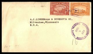 Honduras Tegucigalpa April 4 1940 Cover To Milwaukee Wi Usa