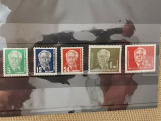 Germany Ddr Stamps 1952 Good Set Of 5 Mnh.  7380