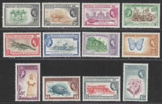 British Honduras 1953 Queen Elizabeth Ii Set Sg179 - 190 Cat £90