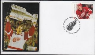 Canada 2945.  7 Steve Yzerman Hockey Stamp On First Day Cover