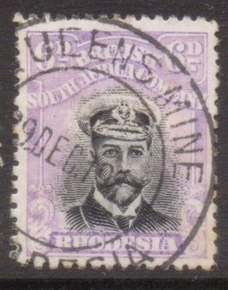 Rhodesia Bsac Postmark / Cancel " Queens Mine " 1921 On Admiral 6d Die 2