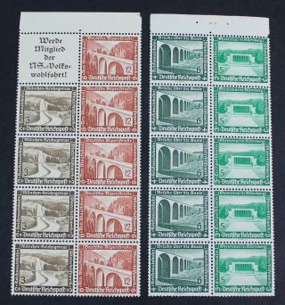 Ckstamps: Germany Stamps Scott B93a Nh Og,  B95a Lh Tiny Thin Perf Folded