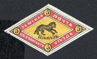 Russian Zemstvo 1872 Volchansk Stamp Solov 1 Mh Cv=150$ Lot1