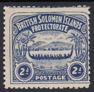 British Solomon Islands - 1907 2d Indigo Sg 3 Mounted