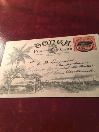 Tonga Postal Card.  H&g 1.