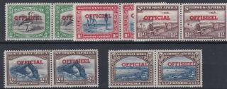 South West Africa 1951 - 52 S G 023 - 027 Set Of 5 Officials Lmh