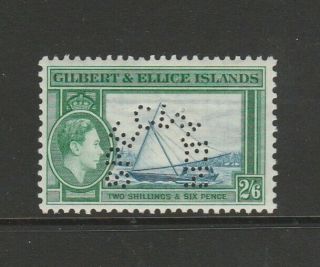 Gilbert & Ellice Islands 1939/55 Perfed Specimen,  2/6 Mm Sg 53s