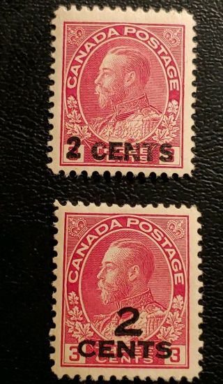 Canada Postage Stamps,  Scott 139,  140 - Hinged.