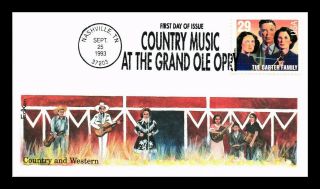 Dr Jim Stamps Us Carter Family Country Music Grand Ole Opry First Day Cover