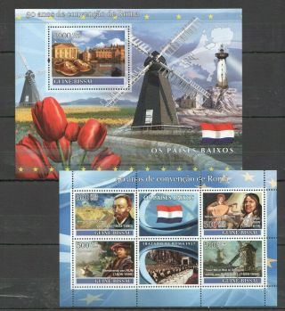 G994 2008 Guinea - Bissau Art 50 Year Of Rome Convention Netherlands Bl,  Kb Mnh