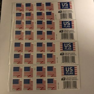 Usps Us Flag 2018 Forever Stamps - 80 Pieces (4 Booklets Of 20).