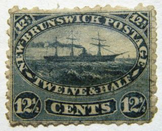 Canada Brunswick Stamp 1860 - 63 12 1/2c Washington Scott 10 Sg18 Ng