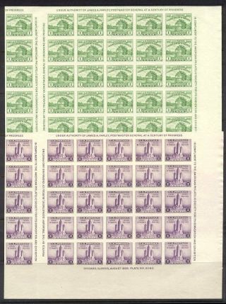 U.  S.  766 - 67 - 1935 1c - 3c Farley Sheets ($52)
