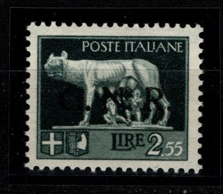 Italy Italian Rsi 1943 1944 Gnr Stamp Wrong Color Overprint Certified Rare $$$$$