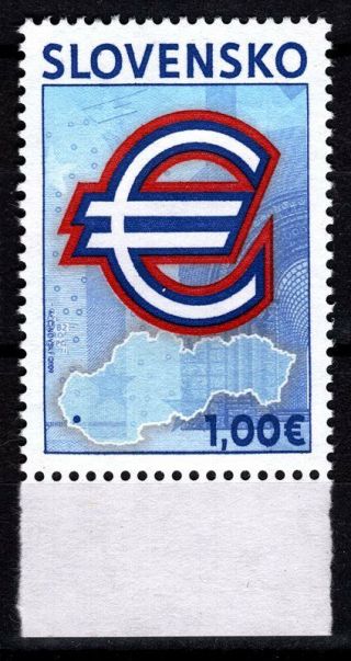 Slovakia First Euro Stamp 2009 Mnh
