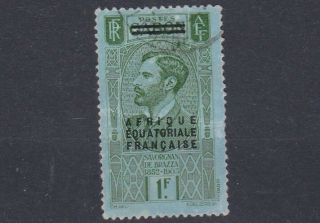 French Colonies Equatorial Africa 1936 S G 24 1f Yellow/green Blue