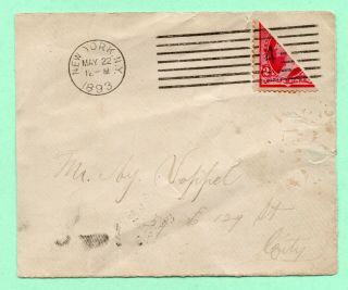 Bisect / 2 Cent Stamp As A 1 Cent Stamp / Early Us Stamp And Cover