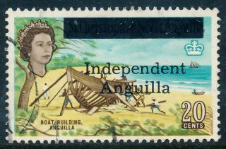 Scott 10/sg 10,  20c 1967 Independent Anguilla Overprint,  F - Vf