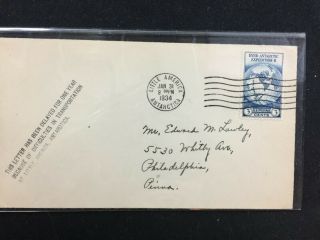 Wowzers 1934 Cover Postmarked Delayed 1 Year Little America Antarctica 577