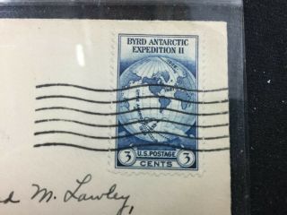 WOWZERS 1934 Cover Postmarked Delayed 1 Year Little America Antarctica 577 3