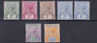 British Honduras 1891 S G 51 - 60 Var/values To 24c Mh C £54 24c Has Crease