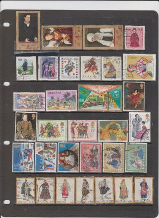 110,  Thematic Postage Stamps on Costumes from Countries A - H all Different. 4