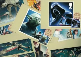 Star Wars: The Force Awakens Cancelled Phq Stamp Maxi Cards Postcards Tallents