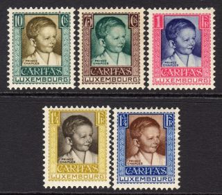 (125) Luxembourg 1930 Child Welfare Set Sg290 - 94 M/mint