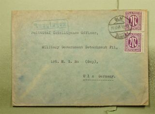 Dr Who 1945 Germany Ulm Amg Military Post E41578