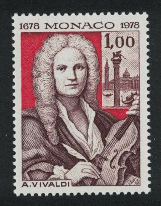 Monaco 300th Birth Anniversary Of Antonio Vivaldi Composer 1v Mnh Sg 1342