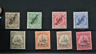 German Mariana Islands Stamps Selection Of 8 H/m (b109)
