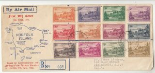 Norfolk Islands Registered Airmail First Day Cover
