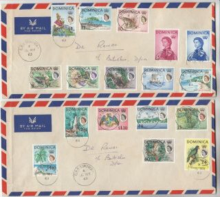 2 Dominica Airmail Cover
