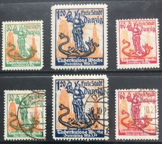 Germany 1921 City Of Danzig St George Killing The Dragon Mlh &