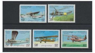 Cambodia - 1994 Aircraft Set - Mnh - Sg 1408/12