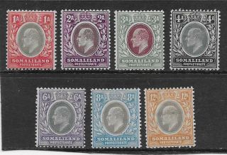 Somaliland Sg 46/53 1905/11 Wmk Mult Crown Ca Set From 1a To 12a Fresh